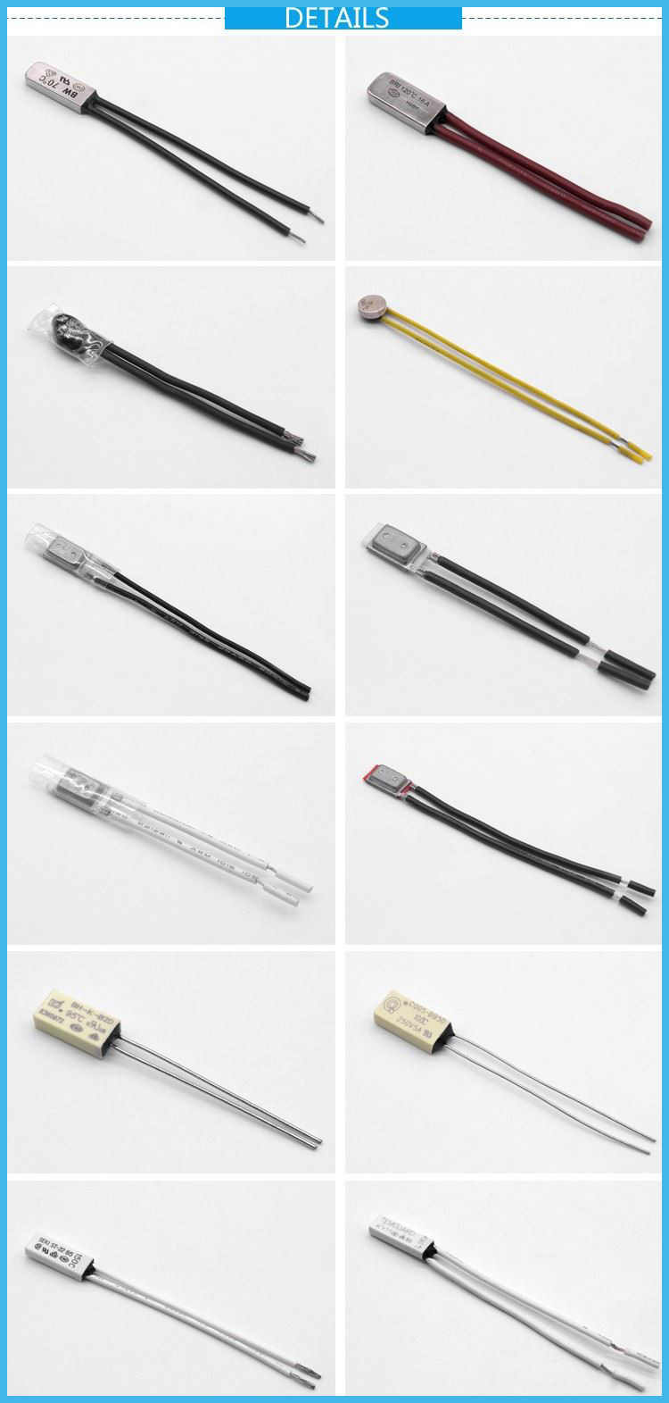 100m Ohm ST12 AMT Temperature Thermal Switch 16A Bi Metal Temperature Switch