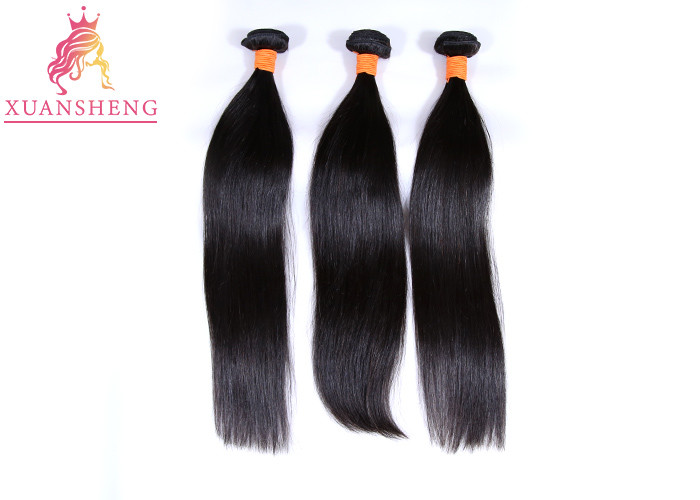 Straight Hair 3 Closure 100% Human Brazilian Bundles With Remy Hair