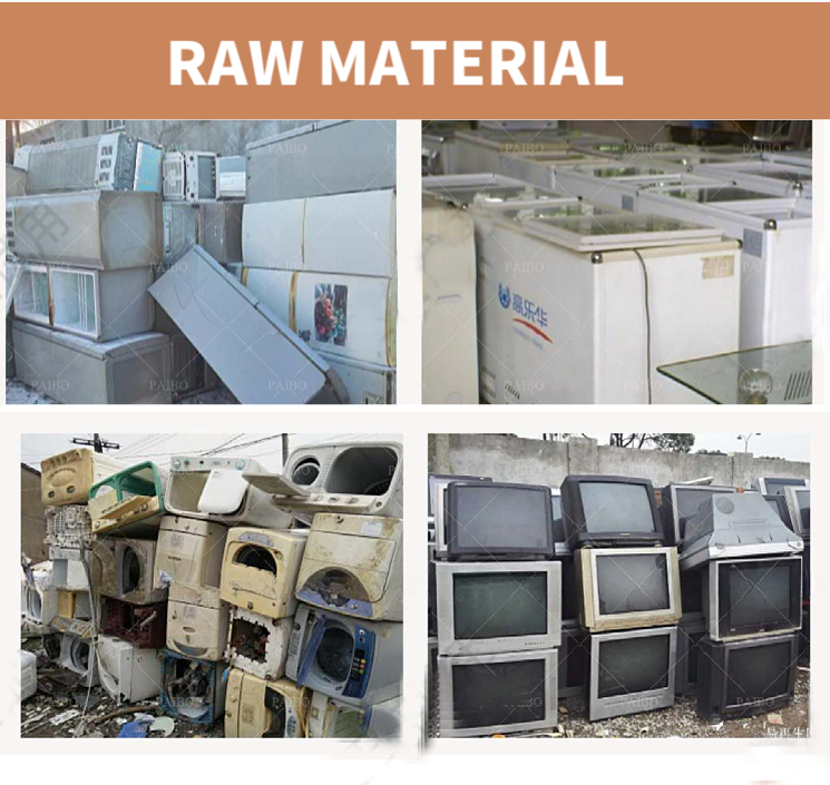 Home Appliance Recycling Plant Fridge Crushing Machine for 600KG/H Abandoned Metal