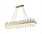 Polished Chrome Restaurant Chandeliers Gold K9 Crystal Lighting Indoor Light Fixtures