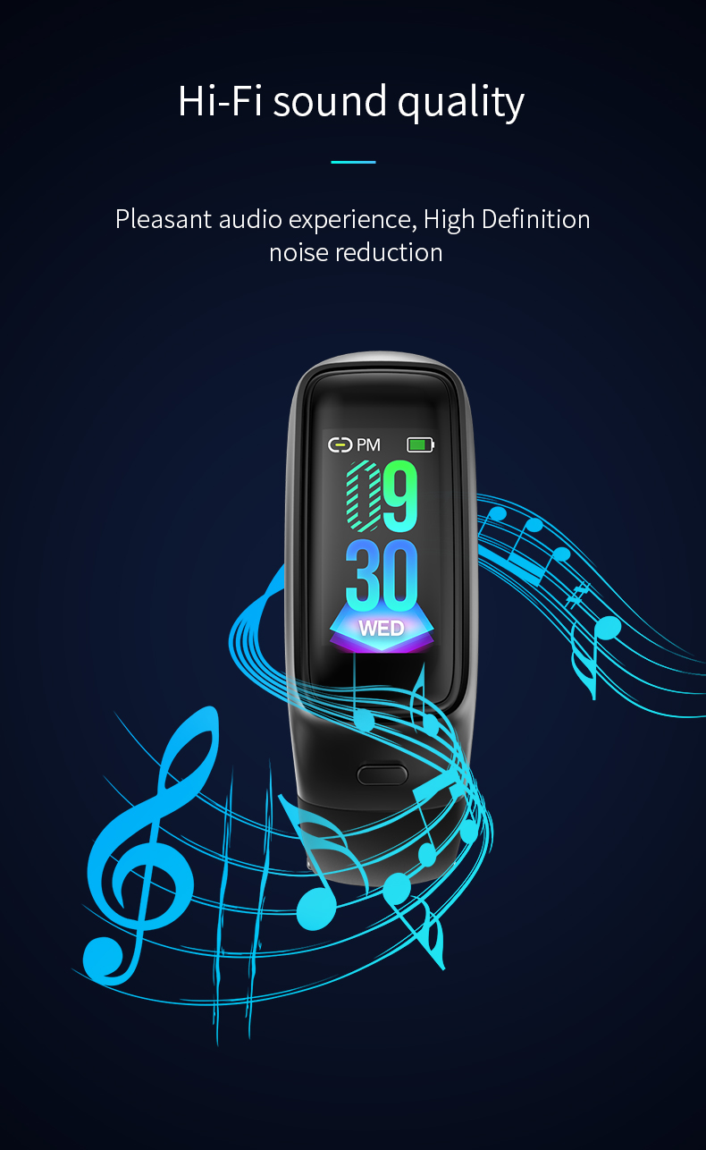 Smart 2 In 1 BT ECG Smart Watch IP67 Heart Rate Monitor Wristband
