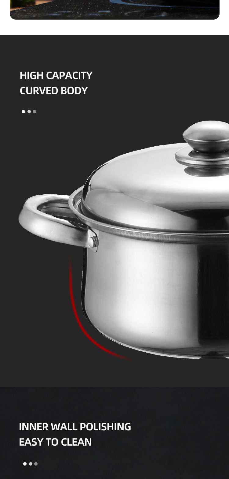 OEM/ODM 10 Piece Stainless Steel Cookingware Pot Set Cooking Pot Set Ollas Kitchen Ware Pot Cookware Sets
