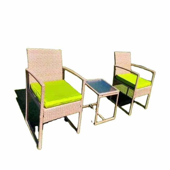 Handmade Rattan Woven Coffee Table Chair For Outdoor Dining And Relaxing Table Chair Ottoman Furniture Sets