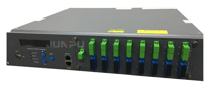 2U 16 Ports Catv Edfa Combiner , Wdm Erbium Doped Fiber Amplifier 1550nm