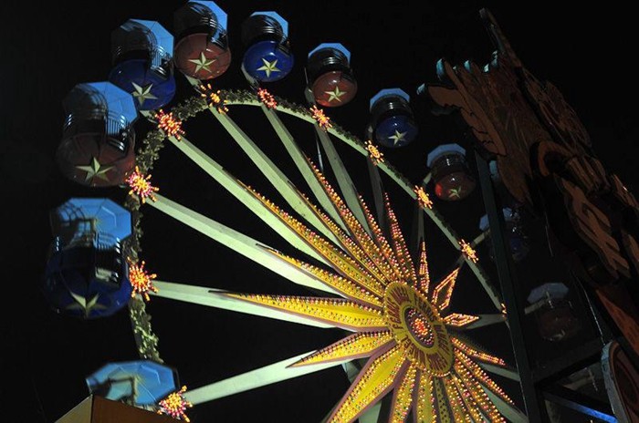 Flower Cabins Design Amusement Park Ferris Wheel Driven By Electric Control System
