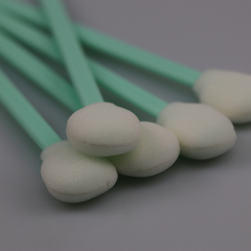 125mm Round Lint Free Cleanroom Foam Swabs Pp Stick