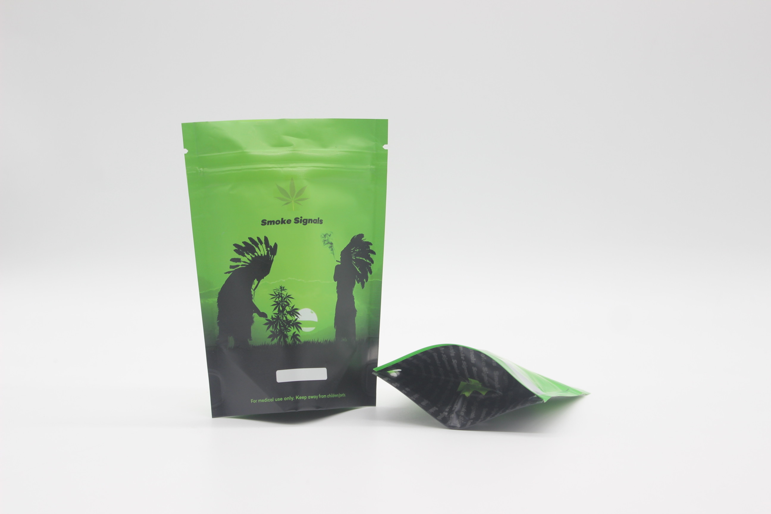 Weed weed Biodegradable Stand Up Pouches Food Packing Mylar Bags With ziplockk