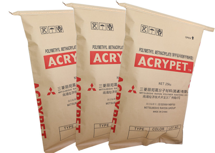 Stitched Bottom Multiwall Kraft Paper Bag Chemical Material 25kg Pvc Resin Packaging