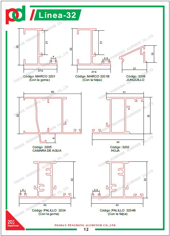 0.15mm T5 Temper Wood Finish Aluminium Profiles For Bolivia Series L20 L25 L32 L5000
