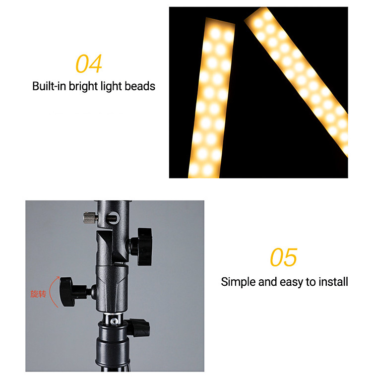 20W Stage Lighting Equipment Adjustable Light Stand Kit With Tripod Photography Studio