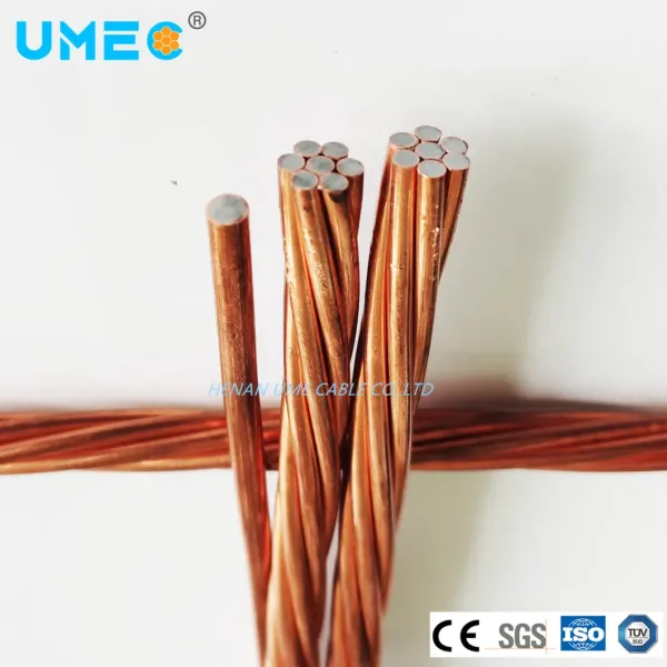 Steel Wires with Copper Coating 20%/30%/40% Conductivity Copper Clad Steel Wire CCS