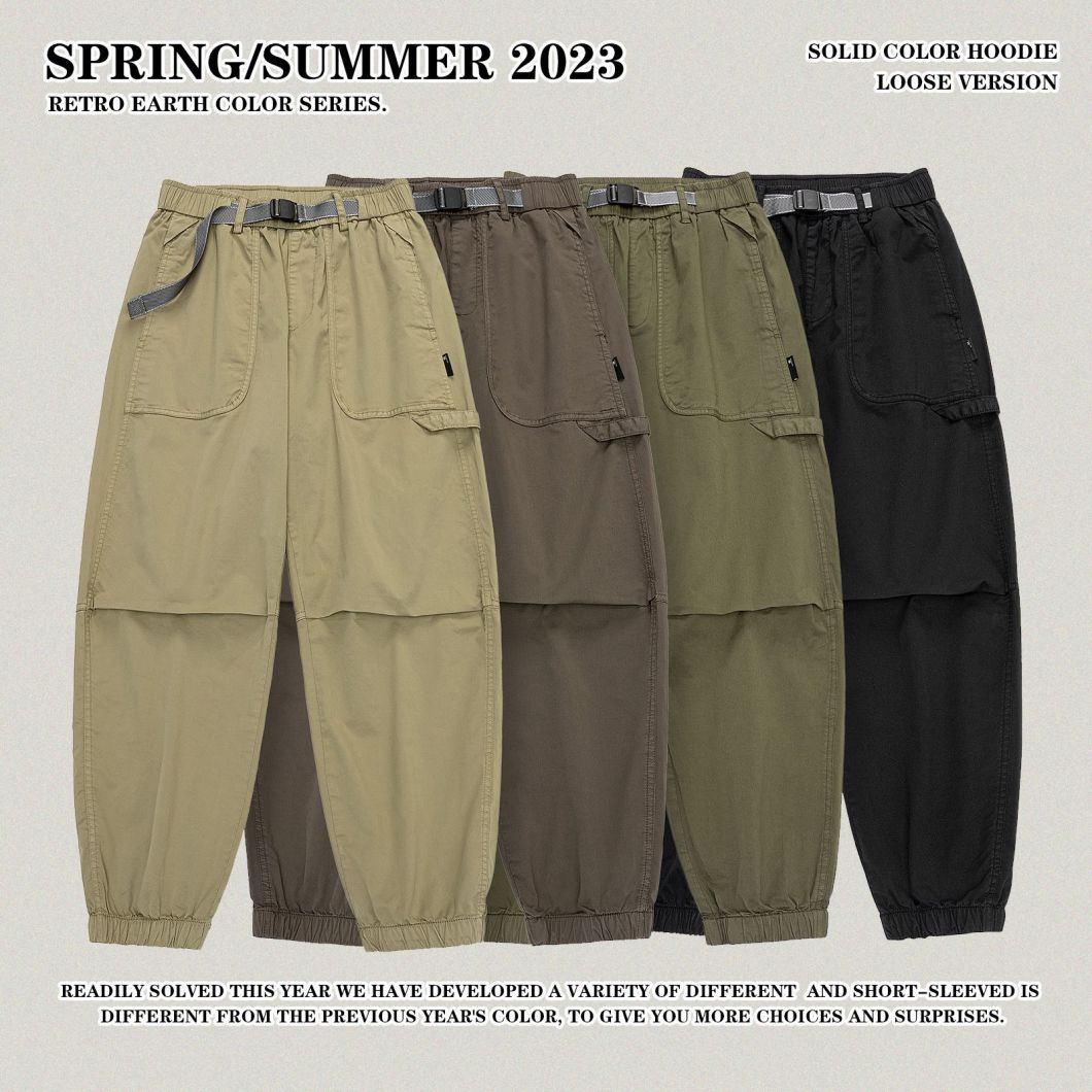 Custom Track Jogger Pants Cargo Multi Pockets Pant Men Khaki Trousers Cargo Pants for Men