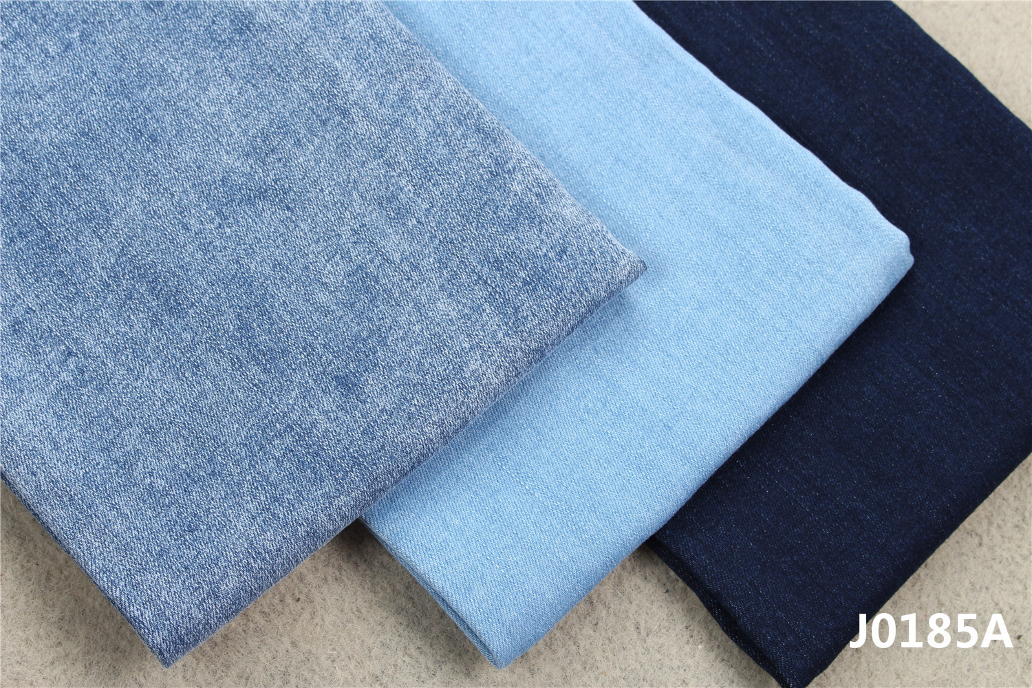 Middle Weight 9.5Oz Colored Denim Fabric Cotton Poly Spandex Power Stretch