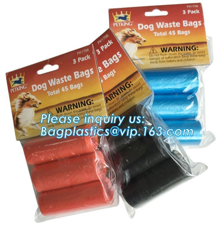 High Quality Eco-friendly Degradable Fashion With Printing Doggy Pet Dog Waste Poop Bags, Eco friendly pet dog waste poo