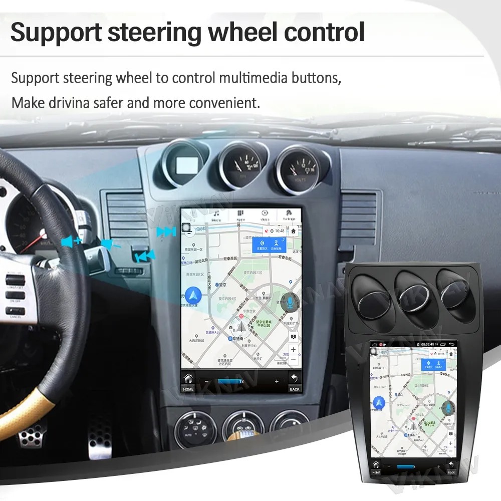 12.1 Inch Android Screen Car radio For 2002-2007 Nissan 305Z 128G Navigation GPS Multimedia Player Wireless Carplay 4G