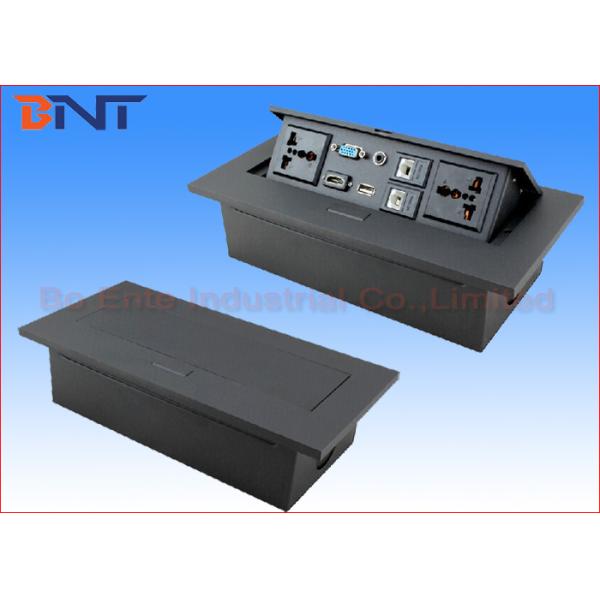 HDMI Pop Up Plug With RJ45 Network , Desk Hidden Socket For Meeting Table