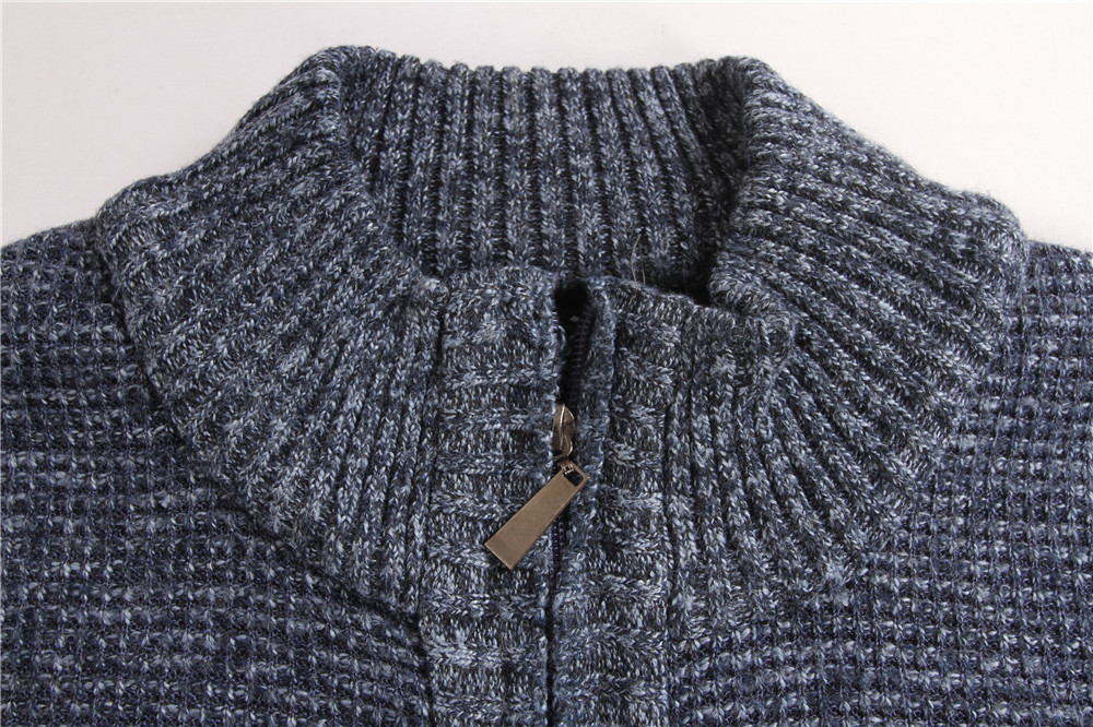 Stockpapa Male Casual zip up turtleneck sweater