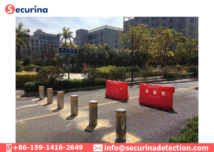 304 Stainless Steel Automatic Rising Bollards For Road Safety Control