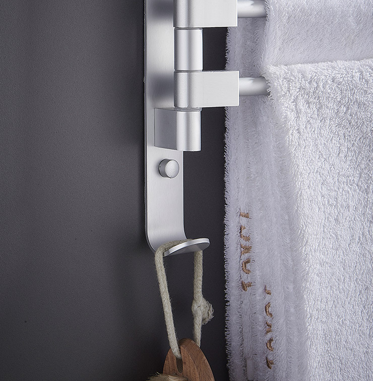 Multi - Function Bathroom Towel Rack Wall Hanging Towel Storage Rack