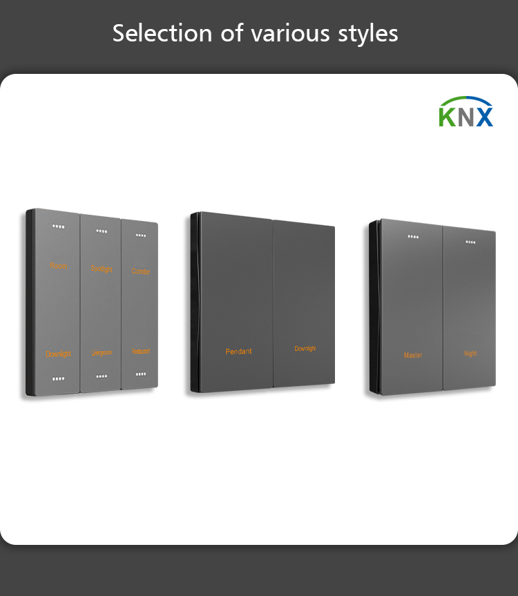 Home 24V DC Knx Wall Switch , Multi Gang Knx Push Button Switch
