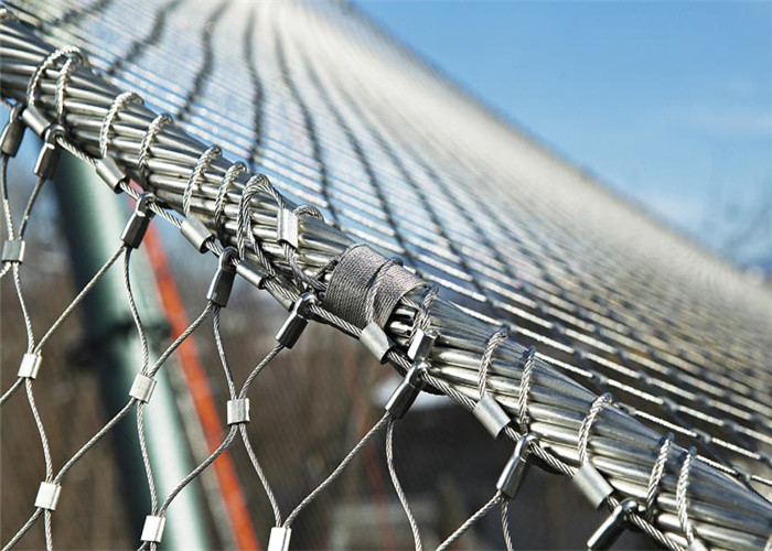 X Tend Architectural Woven Metal Mesh 3.0mm Stainless Steel Ferrule Rope Mesh 40x40mm