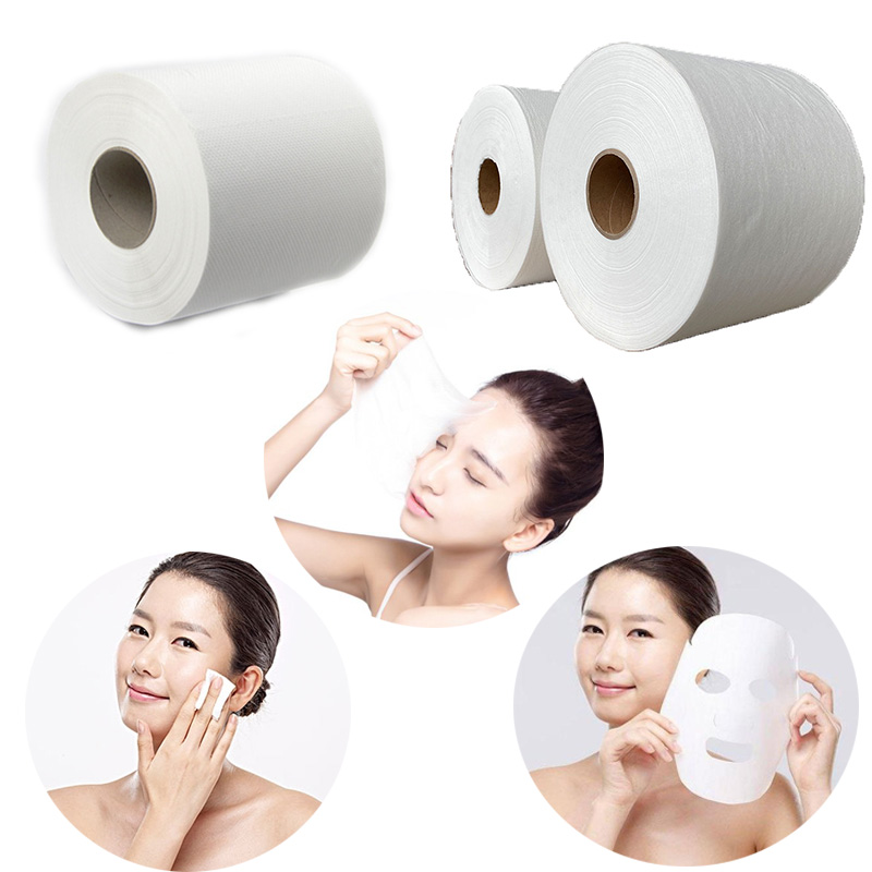 Breathable Spunlace Non Woven Fabric Roll , Soft Viscose Fabric For Invisible Mask