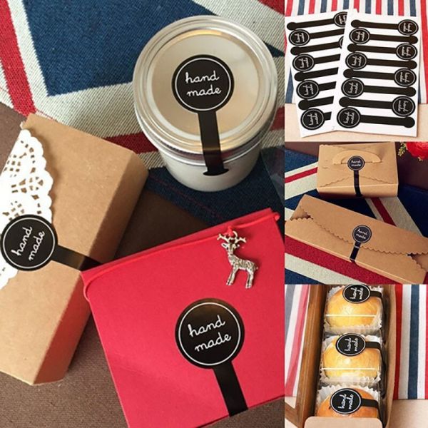 Kraft Paper Food Packaging Sticker For Baking Cake Safety Seal