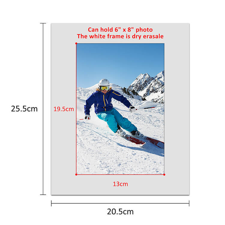Lightweight Peel And Stick Photo Frames Dry Erase Picture Frame 8x8"