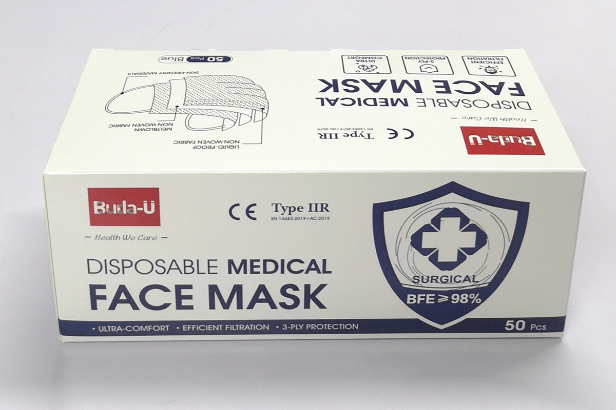 Breathable Medical Surgical Face Mask, 3ply Protective Face Mask With Earloops ,CE Certification , FDA Device Listed