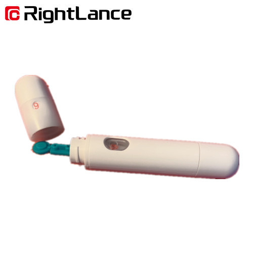 White Painless Lancing Device 100mm Reusable Blood Sugar Monitor Lancet Glucose Test