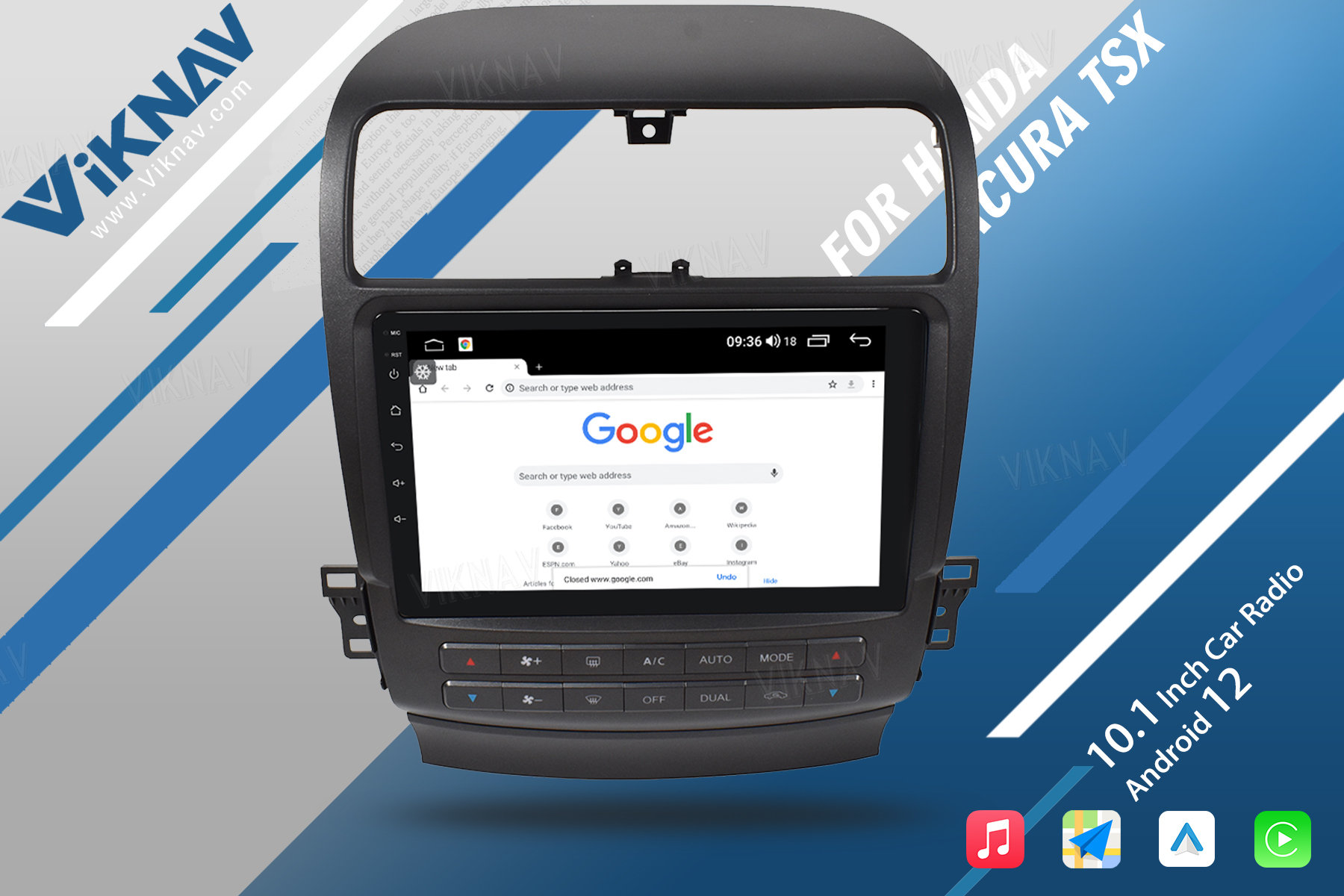 Android 2004-2008 Honda Acura TSX Car Stereo Radio Tesla Screen 8GB