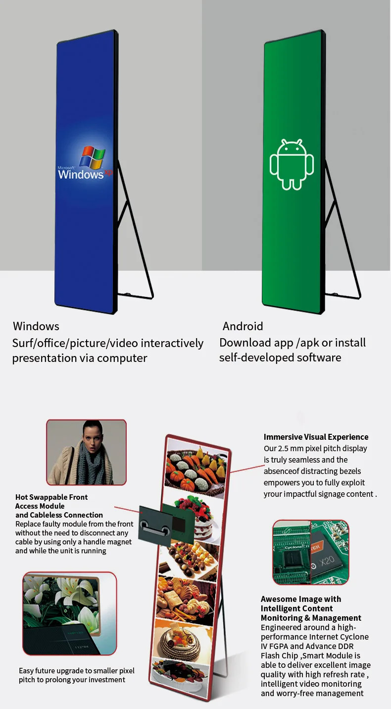 Commercial LED Advertising Displays Screens OEM ODM Custom Digital LED Poster Solutions