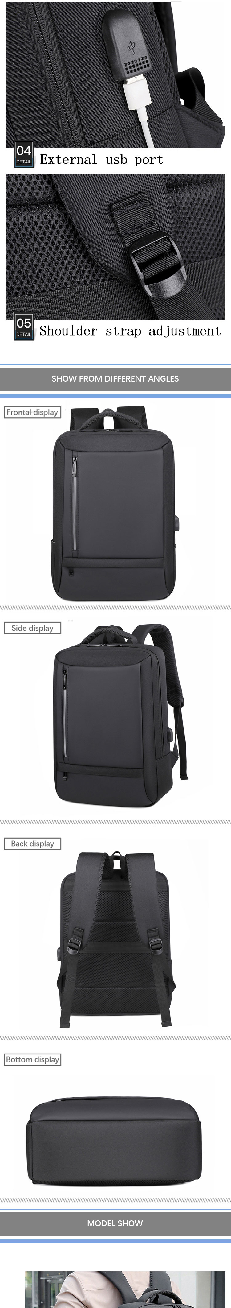Multiple Color Male Business Laptop Backpacks Multifunctional Water Resistant Bags