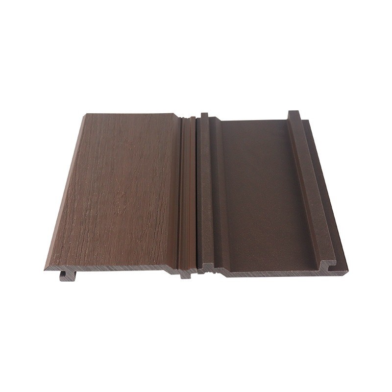 Eco-Friendly 145x20.5mm Brown WPC Wall Panel And Wood Plastic Composite Outdoor Wall Plank For Building