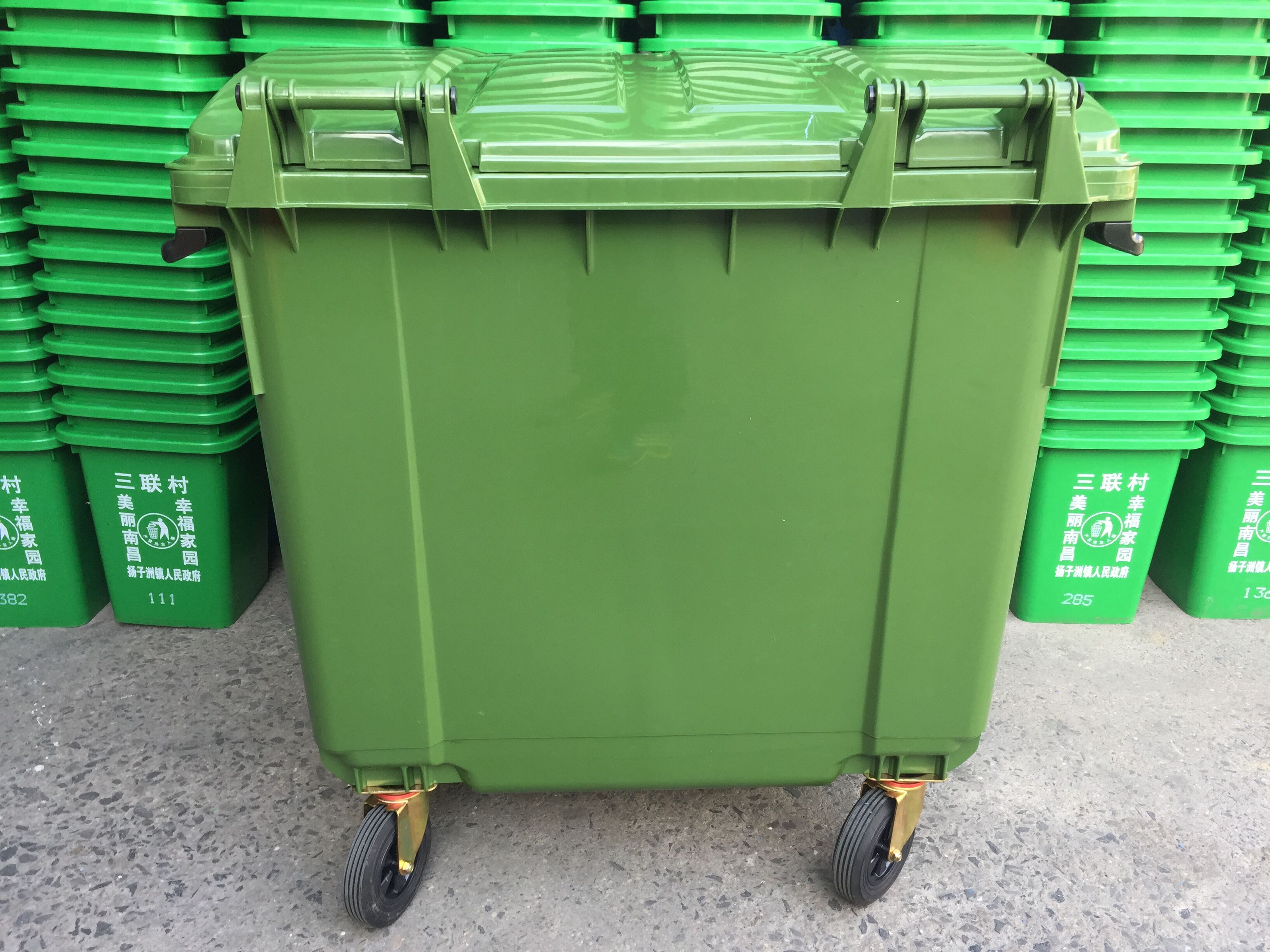 Hot Sale Recycling Garbage Cans Outdoor Waste bin Plastic Trashbin 1100L dust bin