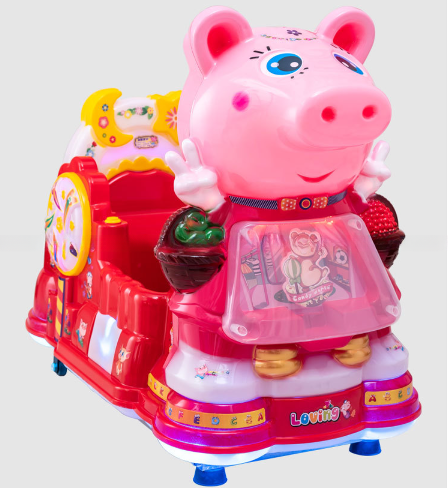 Dreamland New Style Pig Kiddie Rides Coin Operated Arcade Kiddie Swing Kiddie Ride Game Machines