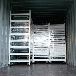 Aluminium 4 Wheels Danish Flower Trolley Cart Height 1900mm
