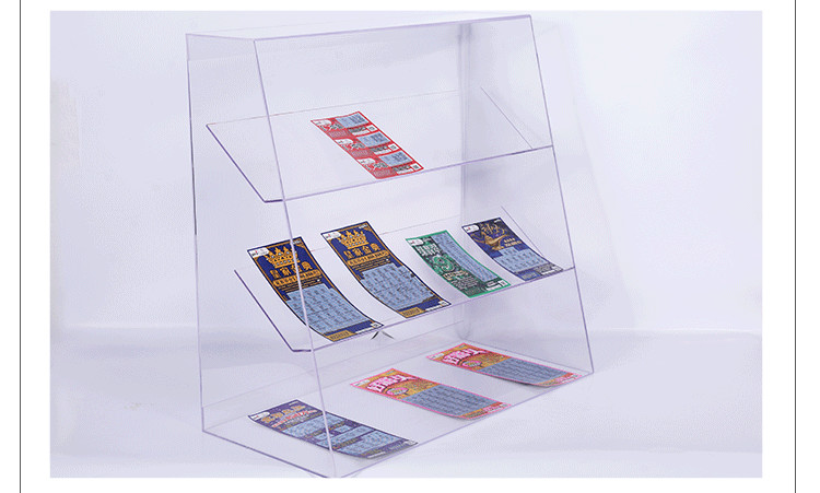 Acrylic Slant-Front Locking Display Case With 3 Angled Shelves