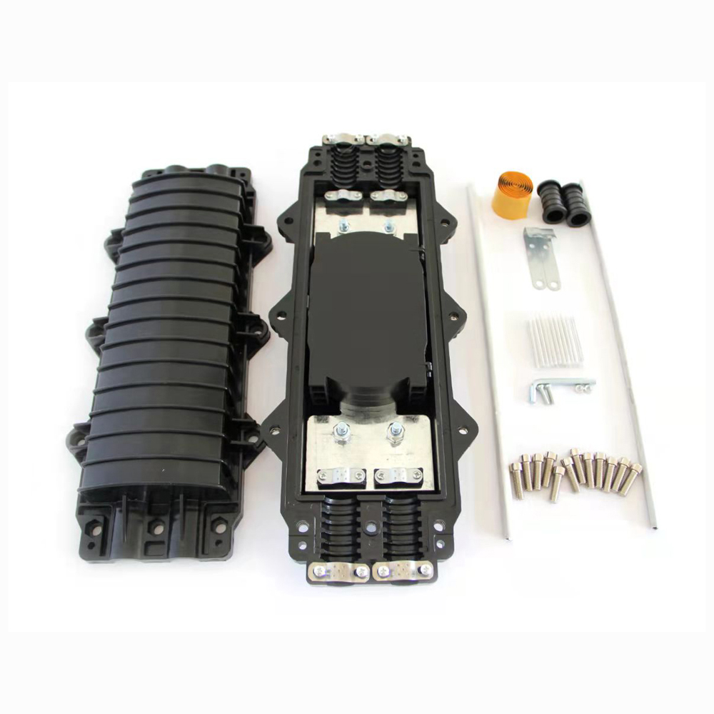 Outdoor Waterproof 24 48 72 96 Cores Horizontal 2 In 2 Out Fiber Optic Splice Closure