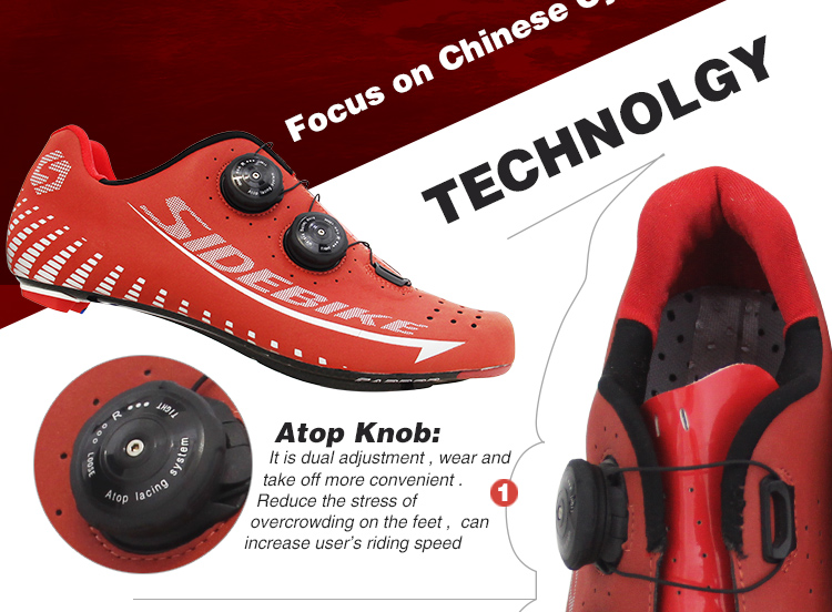 Spring Carbon Road Cycling Shoes Geometry Design Body High Pressure Resistance