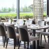 Buy cheap Solid Wood Modern Restaurant Chair Backrest Fabric Upholstered Dining Chair from wholesalers