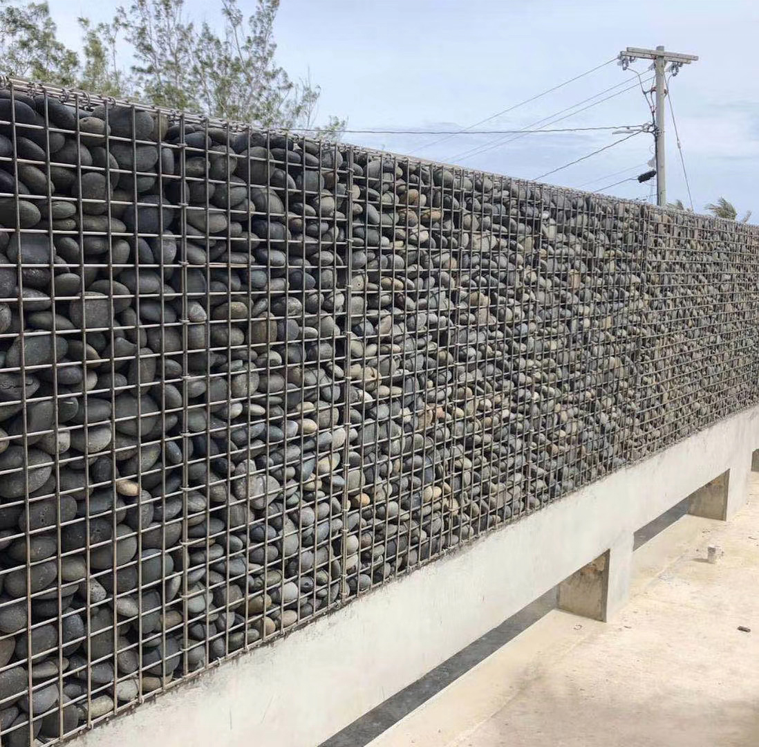 Square Hole Galvanized Gabion Baskets for Stone Cage Wire Mesh Fence at Affordable