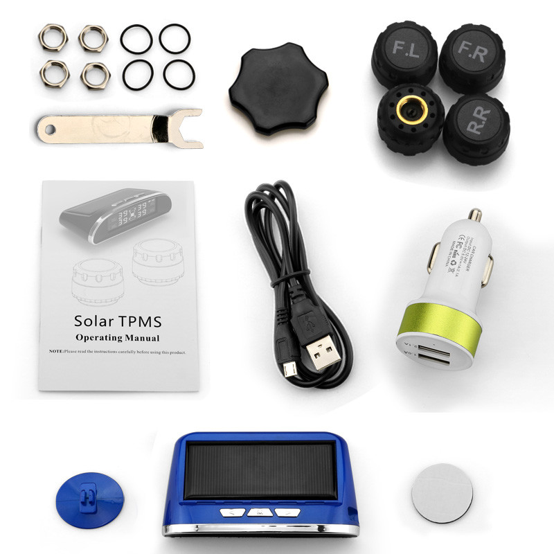 New Product Solar Power External Car TPMS DIY Installation Wireless Transmission With Display Pressure and Temperature