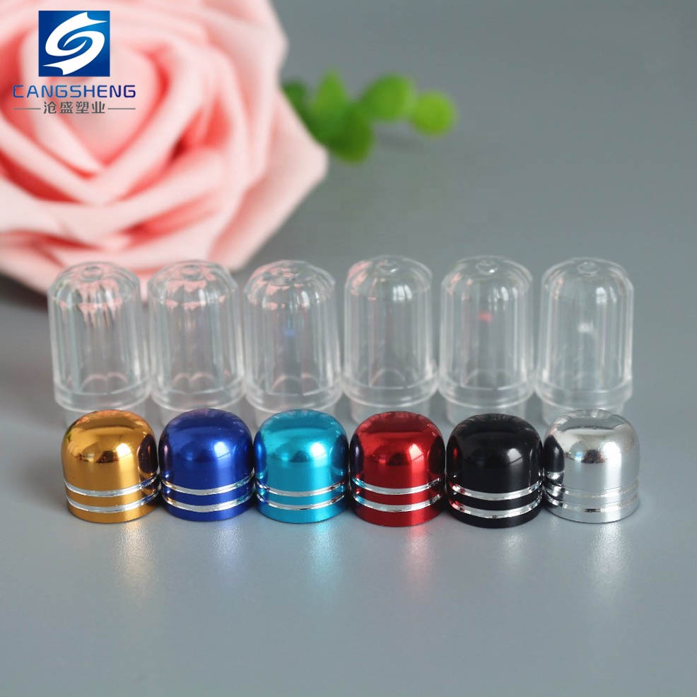 Silver ISO9001 Clear Pill Bottles With Aluminum Bullet Cap