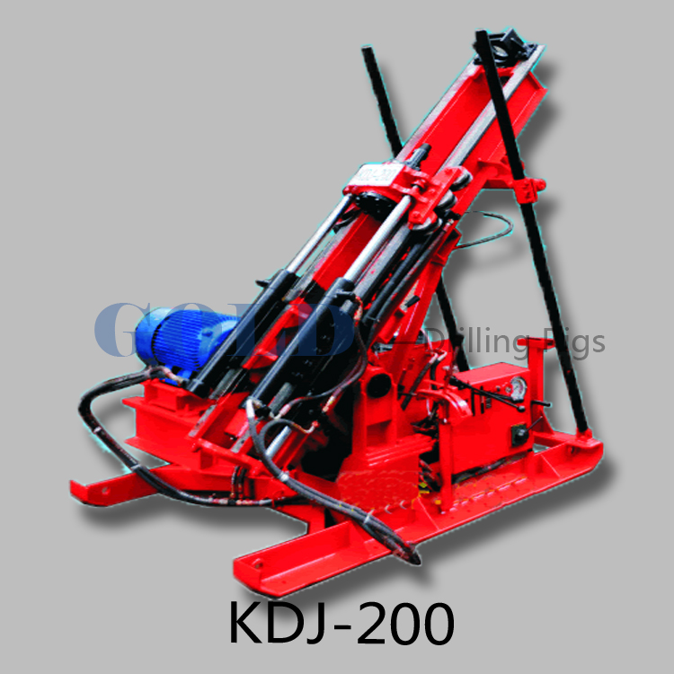 KDJ-200 small underground drilling rig working in tunnel