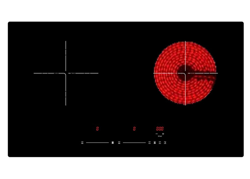 Portable 4600W 2 Ring Electric Induction Hob 730*430mm Size