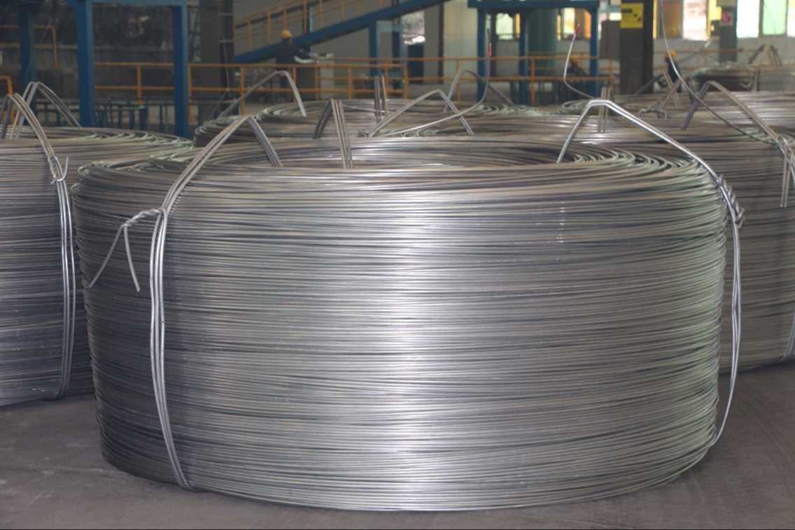 99.5% purity Al Aluminum Wire Rod ASTM B 233 Standard For Cable application
