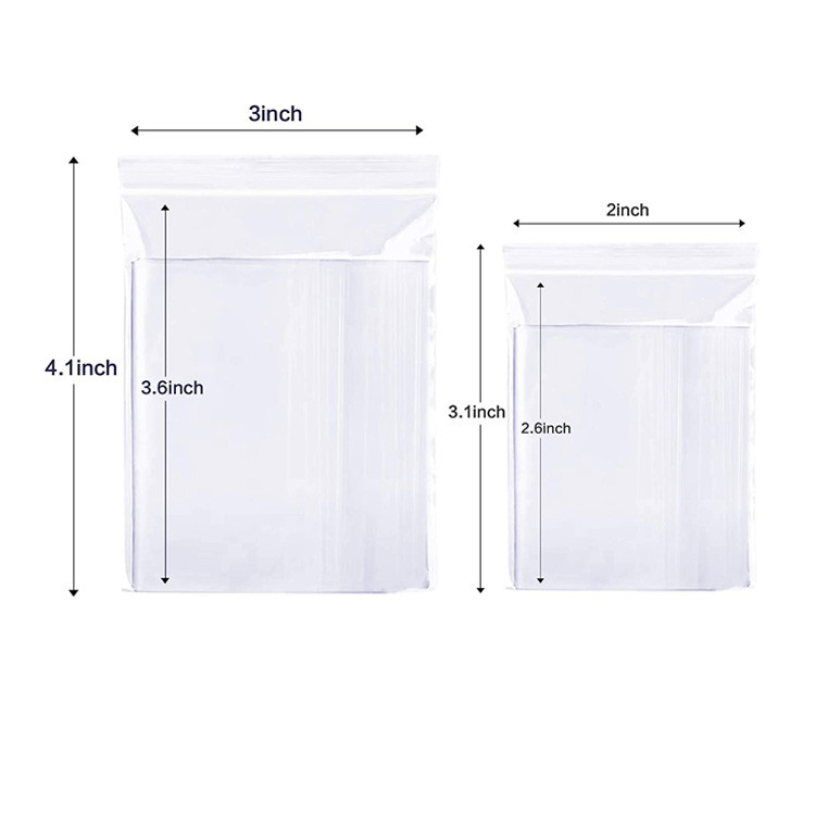 3x4 Inch k Storage Bag , LDPE Resealable Crafts Plastic Bags