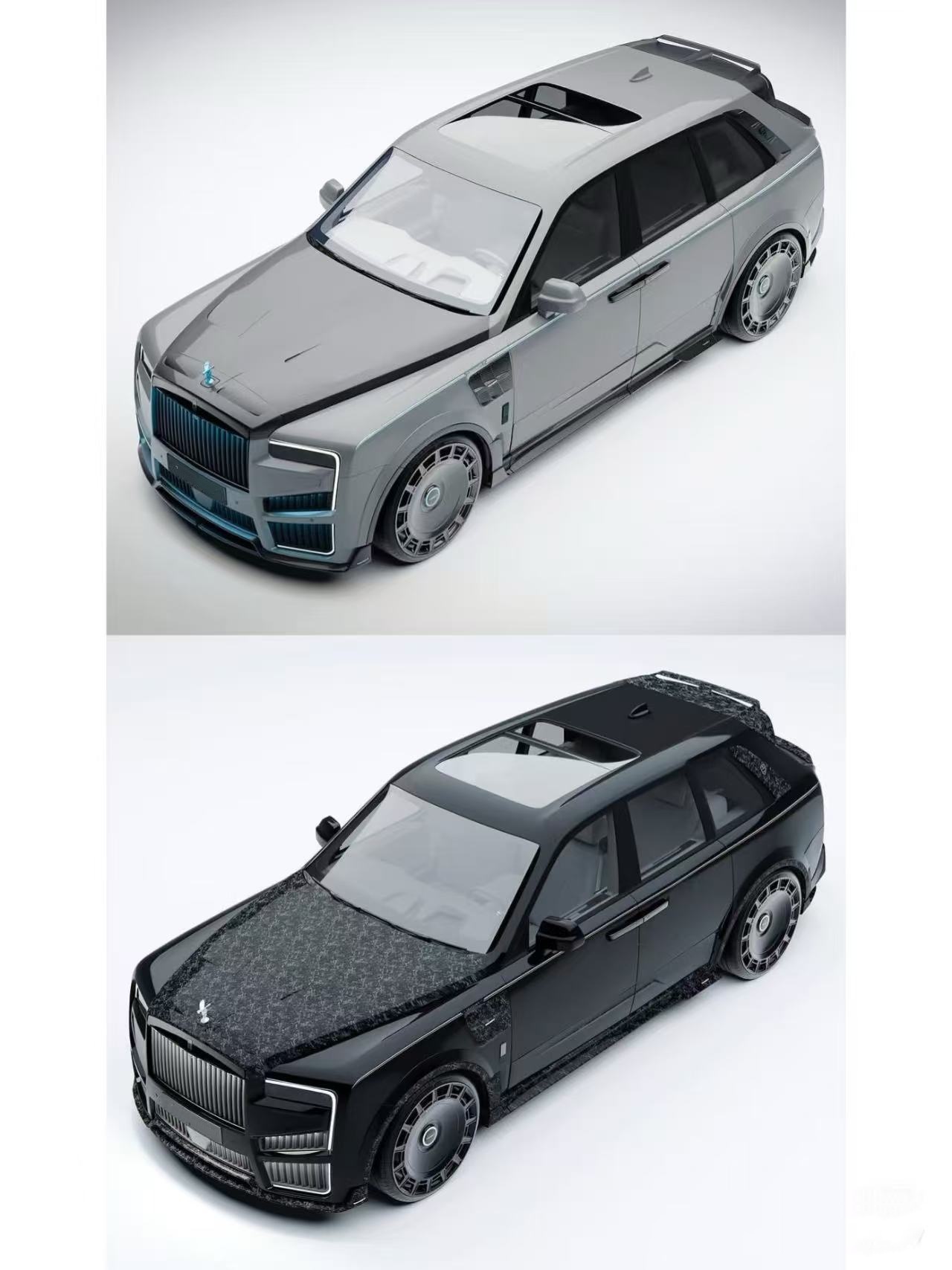 Cullinan Rolls Royce Body Kit Carbon Fiber MSY Style Spoiler Wheel Arch