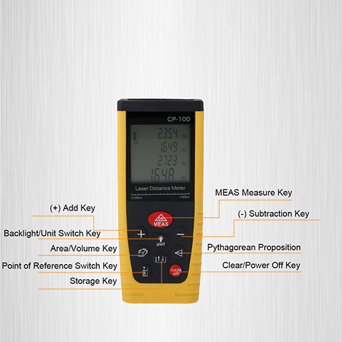 Plastic 40m Handheld Laser Distance Meter , Pocket Outdoor Laser Range Finder